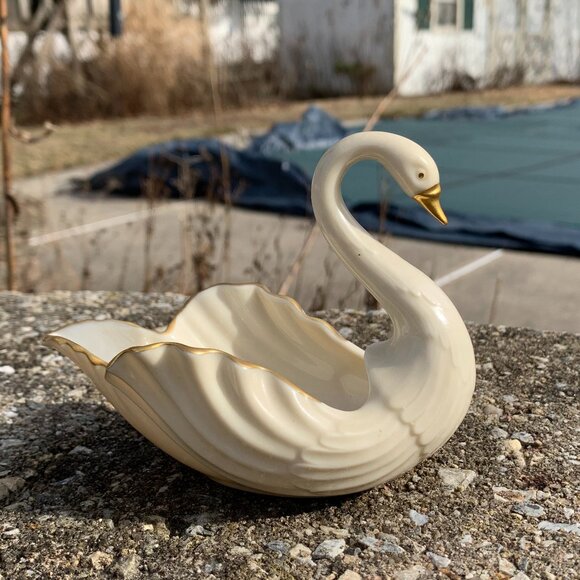 Vtg LENOX Pair of Swans Bowls Trinket Set - Picture 9 of 14